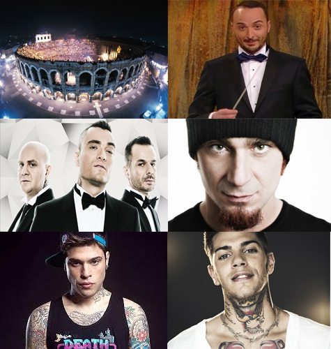 J-Ax, Fedez, Club Dogo ed Emis Killa allArena di Verona diretti dal Maestro Parziani J-Ax, Fedez, Club Dogo ed Emis Killa allArena di Verona diretti dal Maestro Parziani