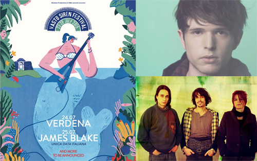 JAMES BLAKE e VERDENA al SIREN FEST 2015