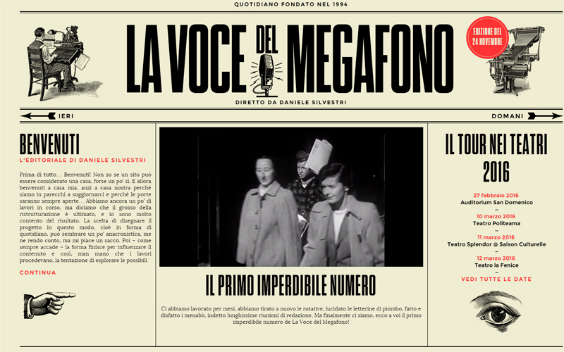 LA VOCE DEL MEGAFONO il nuovo sito-giornale di DANIELE SILVESTRI LA VOCE DEL MEGAFONO il nuovo sito-giornale di DANIELE SILVESTRI