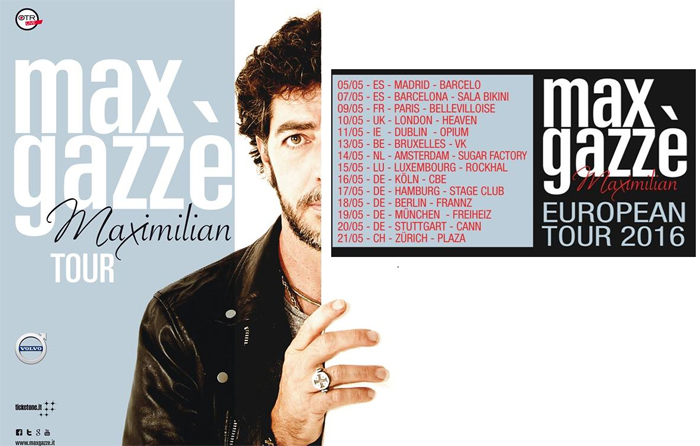 MAX GAZZE fa il giro del mondo in tour