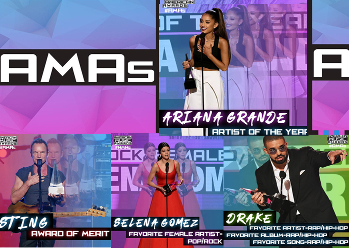 American Music Awards: Ariana Grande porta a casa il premio Artist of the Year