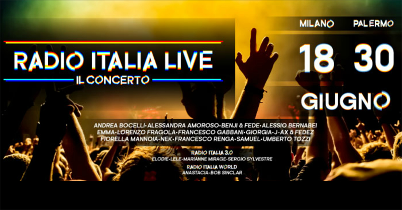 RADIO ITALIA LIVE , annunciato il cast completo