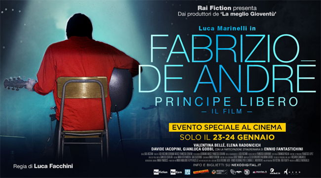 FABRIZIO DE ANDRE : Principe Libero al cinema a gennaio