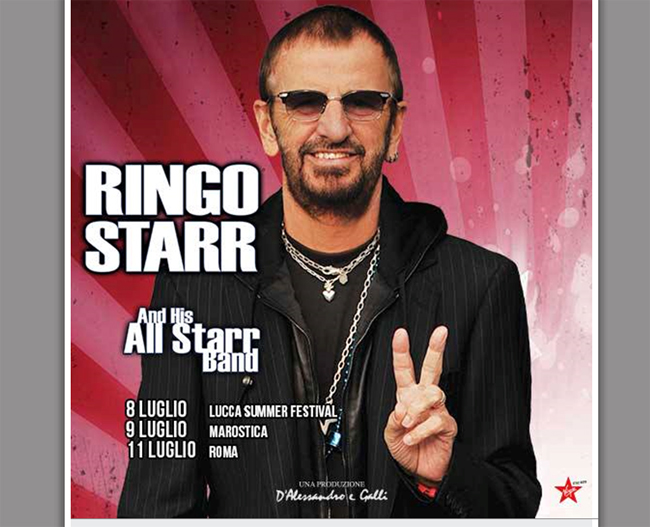 RINGO STARR IN ITALIA A LUGLIO!