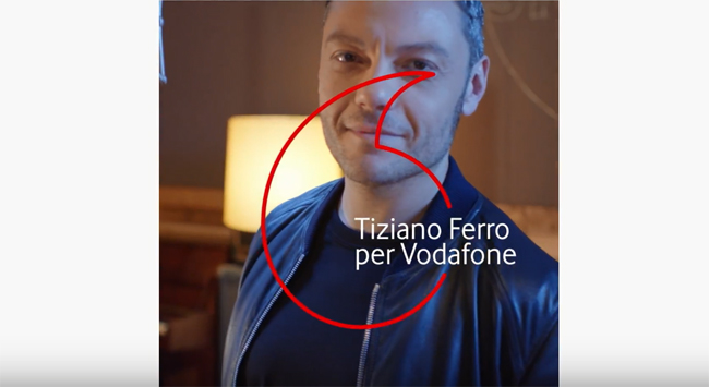 TIZIANO FERRO testimonial di VODAFONE