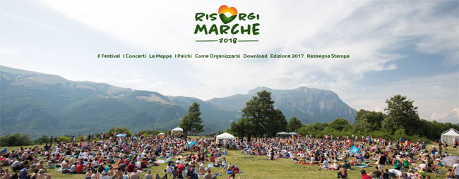 RISORGIMARCHE 2018 : DOMENICA 5 AGOSTO ARRIVA  JOVANOTTI