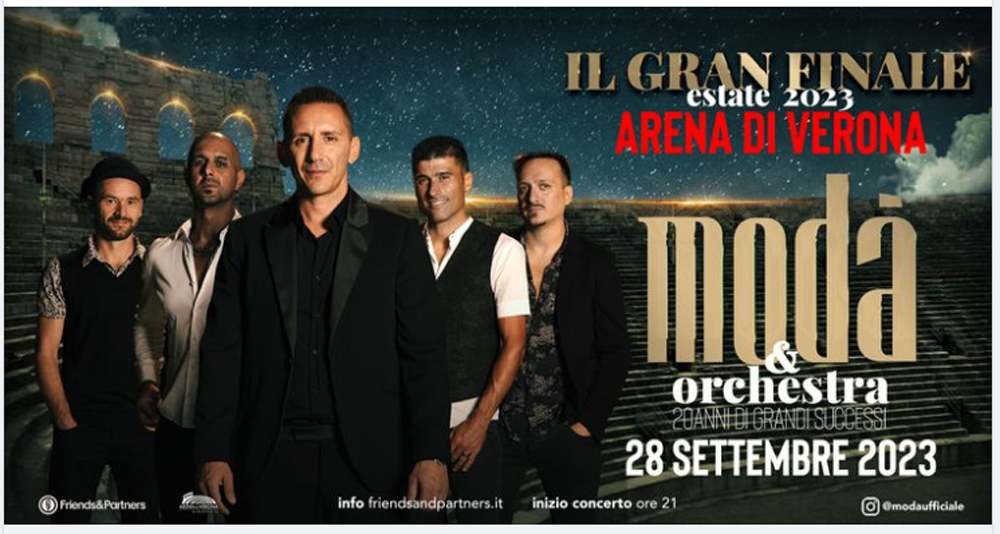 MODA’ Il Gran Finale 28 settembre ARENA DI VERONA MODA’ Il Gran Finale 28 settembre ARENA DI VERONA
